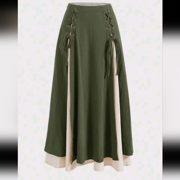 Women's Simple Front Tie Split Hem Skirt, Casual Holiday
